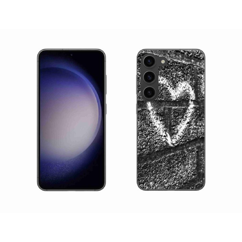 Gelový kryt mmCase na mobil Samsung Galaxy S23 5G - srdce na zdi