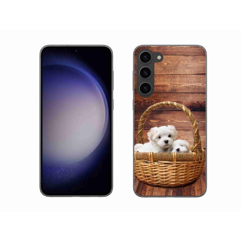 Gelový kryt mmCase na mobil Samsung Galaxy S23+ 5G - štěňátka