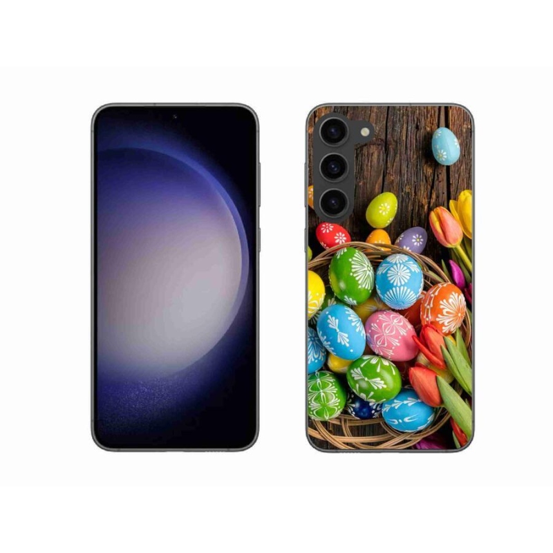 Gelový kryt mmCase na mobil Samsung Galaxy S23+ 5G - velikonoční vajíčka