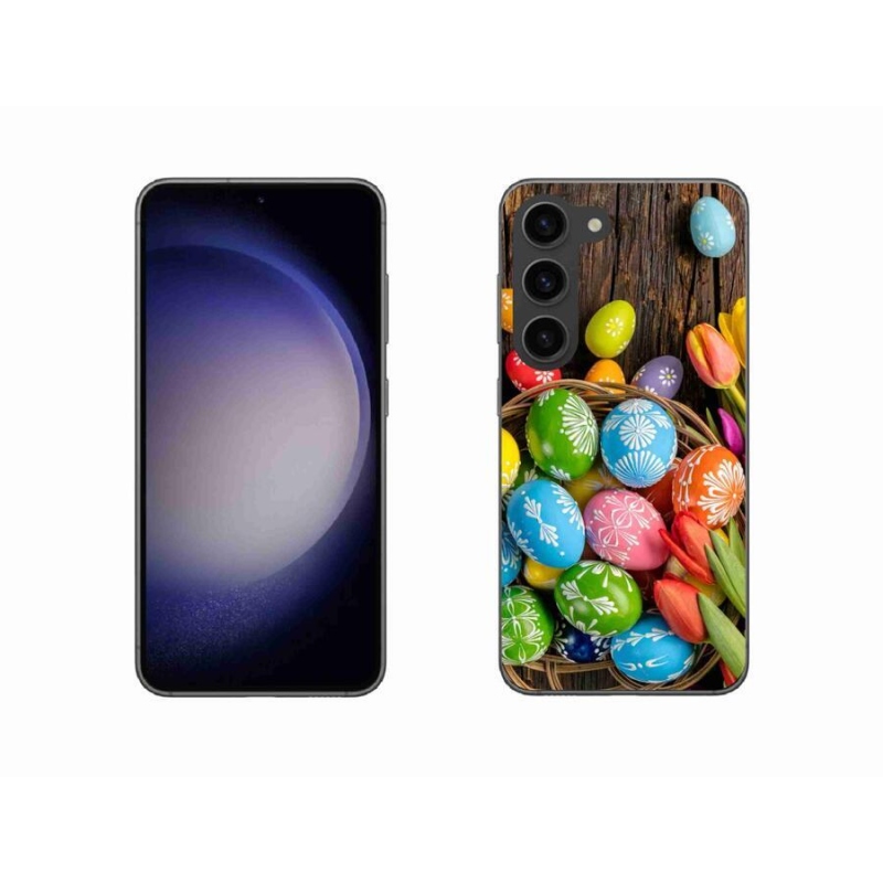 Gelový kryt mmCase na mobil Samsung Galaxy S23 5G - velikonoční vajíčka