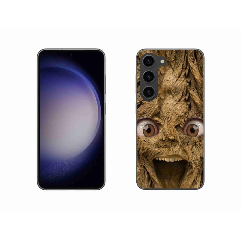 Gelový kryt mmCase na mobil Samsung Galaxy S23 5G - veselý strom s očima