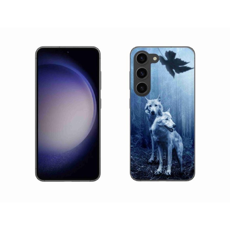 Gelový kryt mmCase na mobil Samsung Galaxy S23 5G - vlci v lese