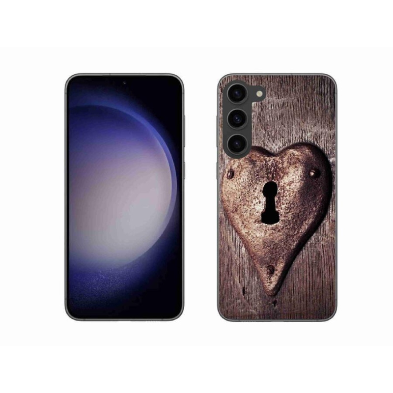 Gelový kryt mmCase na mobil Samsung Galaxy S23+ 5G - zámek ve tvaru srdce