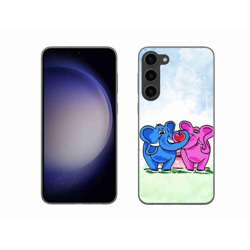 Gelový kryt mmCase na mobil Samsung Galaxy S23+ 5G - zamilovaní sloni