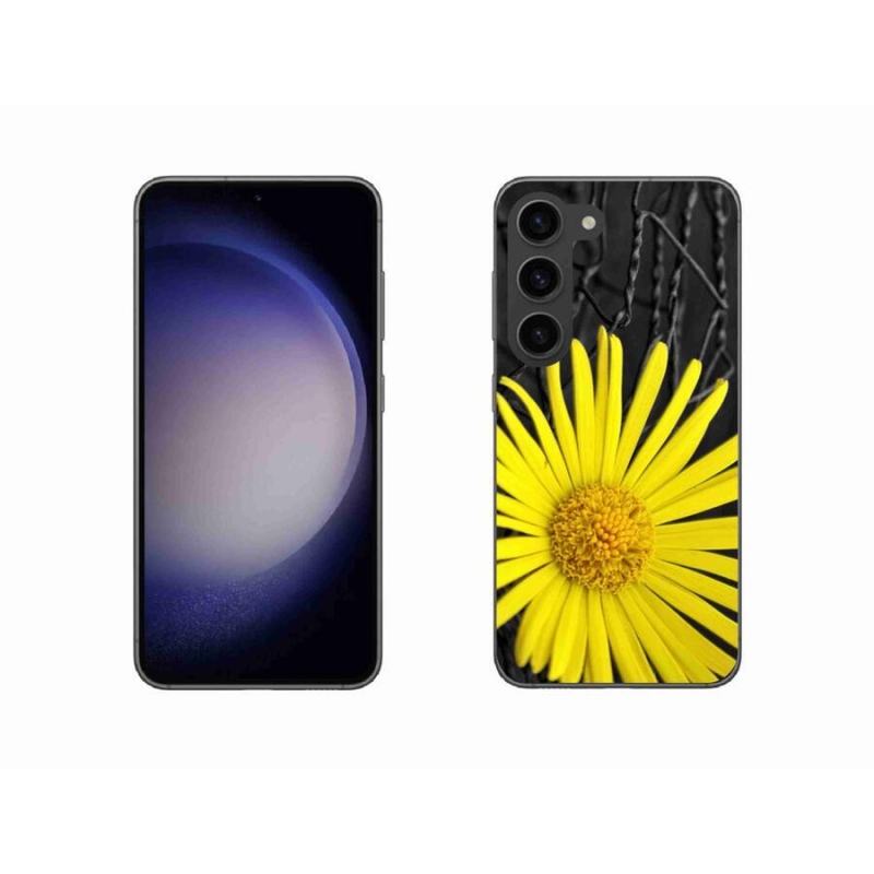 Gelový kryt mmCase na mobil Samsung Galaxy S23 5G - žlutá květina