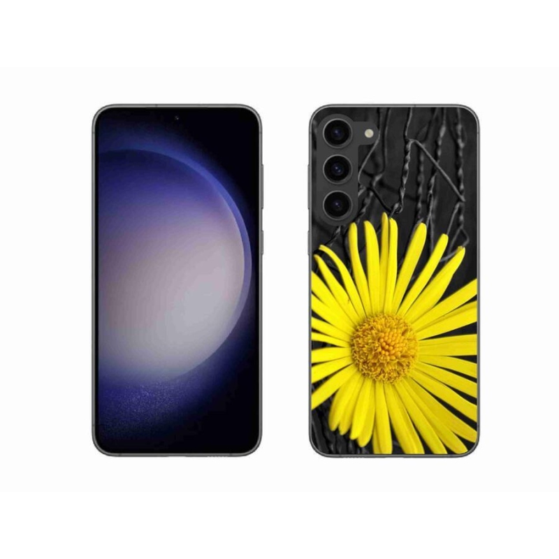 Gelový kryt mmCase na mobil Samsung Galaxy S23+ 5G - žlutá květina