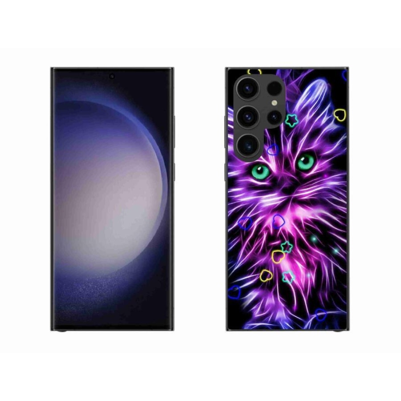 Gelový kryt mmCase na mobil Samsung Galaxy S23 Ultra 5G - abstraktní kočka
