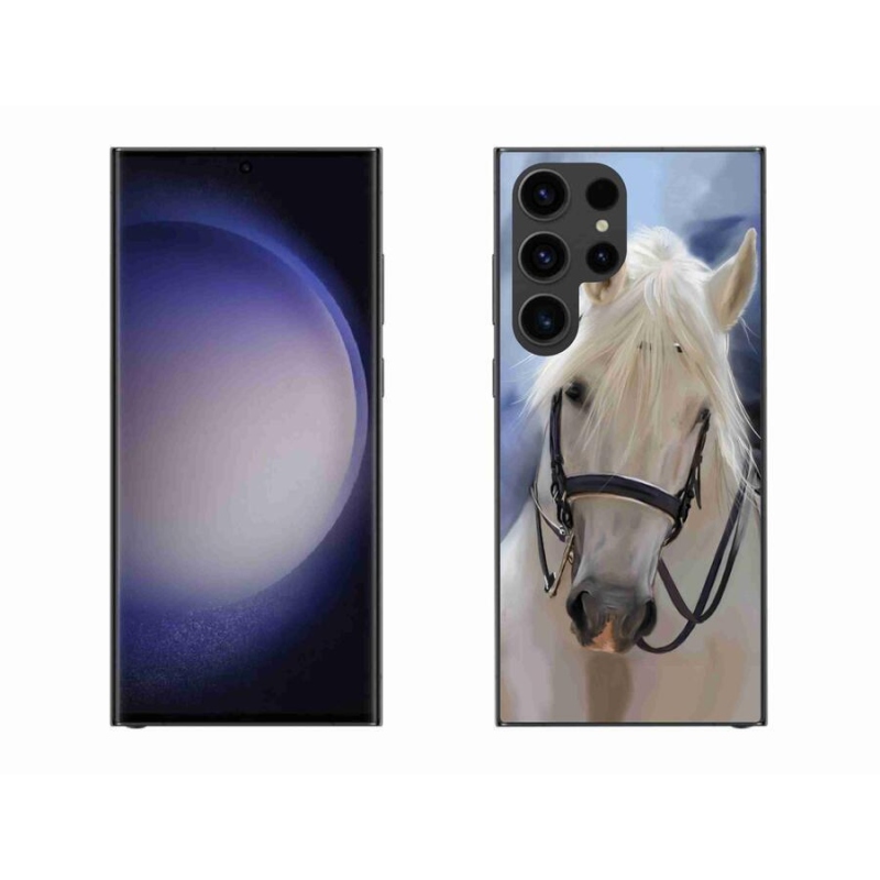 Gelový kryt mmCase na mobil Samsung Galaxy S23 Ultra 5G - bílý kůň