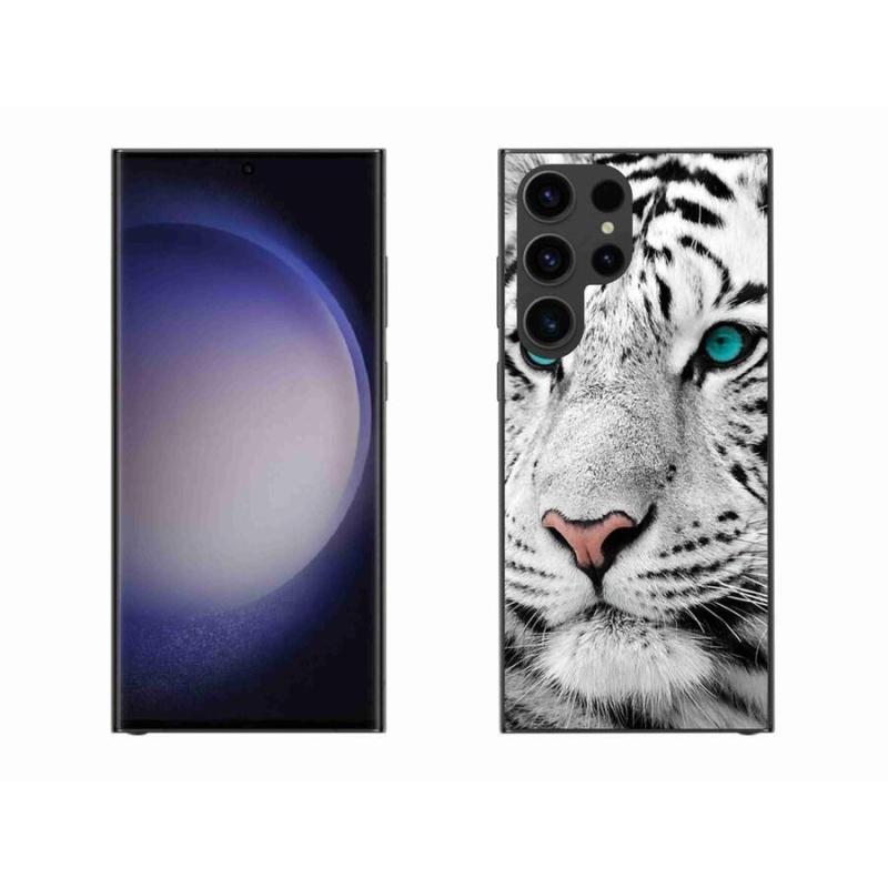 Gelový kryt mmCase na mobil Samsung Galaxy S23 Ultra 5G - bílý tygr