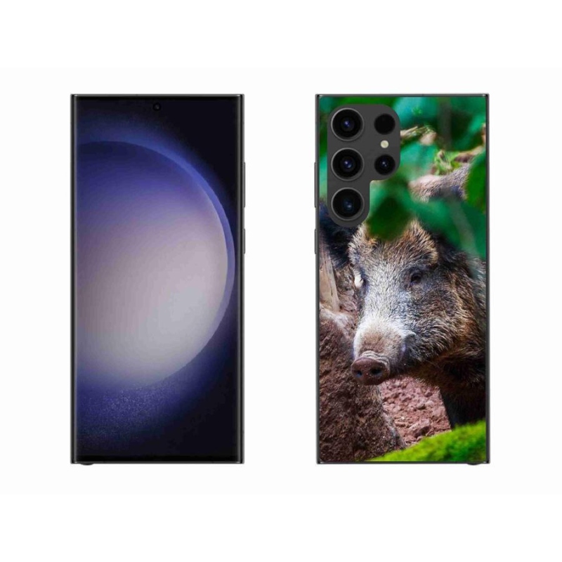 Gelový kryt mmCase na mobil Samsung Galaxy S23 Ultra 5G - divoké prase
