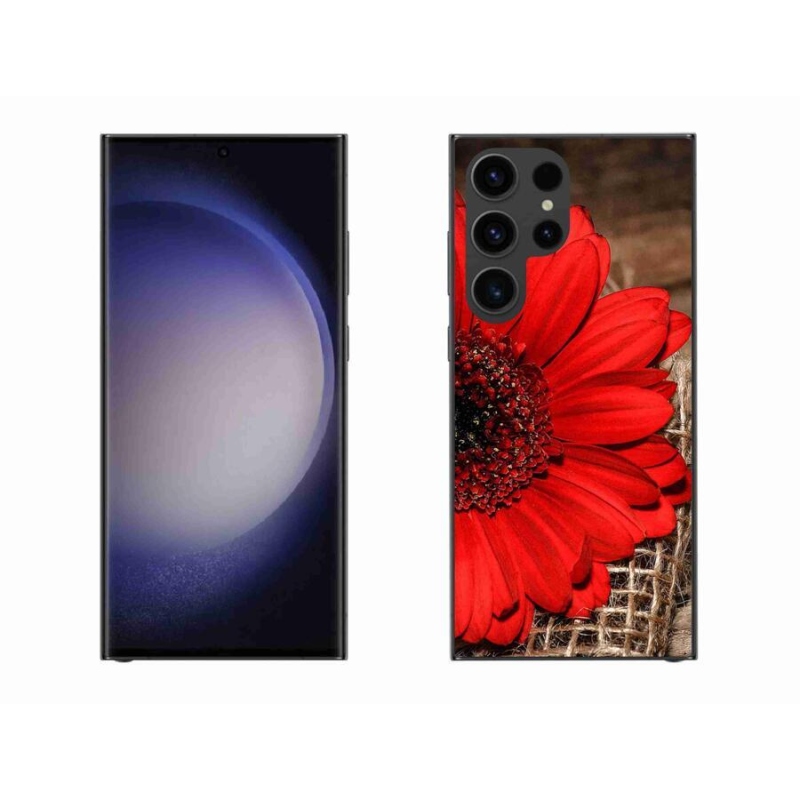 Gelový kryt mmCase na mobil Samsung Galaxy S23 Ultra 5G - gerbera