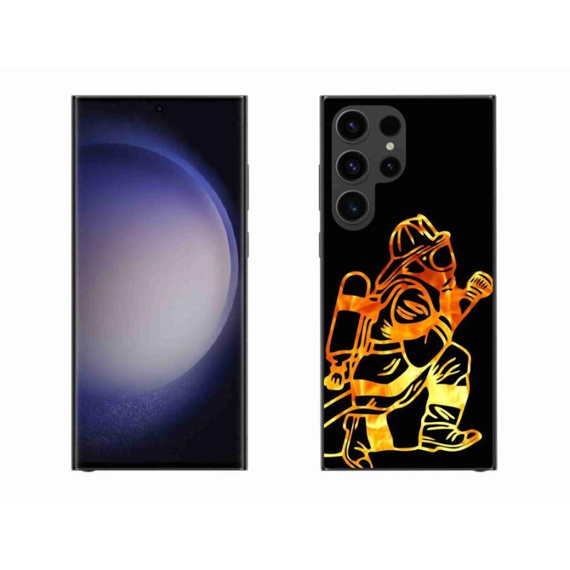Gelový kryt mmCase na mobil Samsung Galaxy S23 Ultra 5G - hasič 1