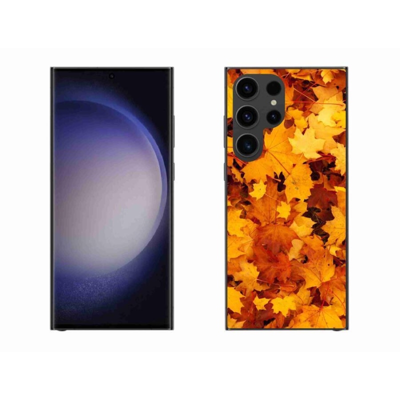 Gelový kryt mmCase na mobil Samsung Galaxy S23 Ultra 5G - javorové listy