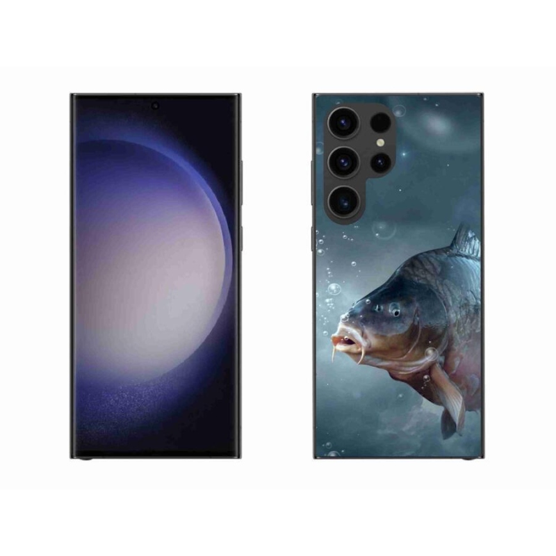 Gelový kryt mmCase na mobil Samsung Galaxy S23 Ultra 5G - kapr a bublinky