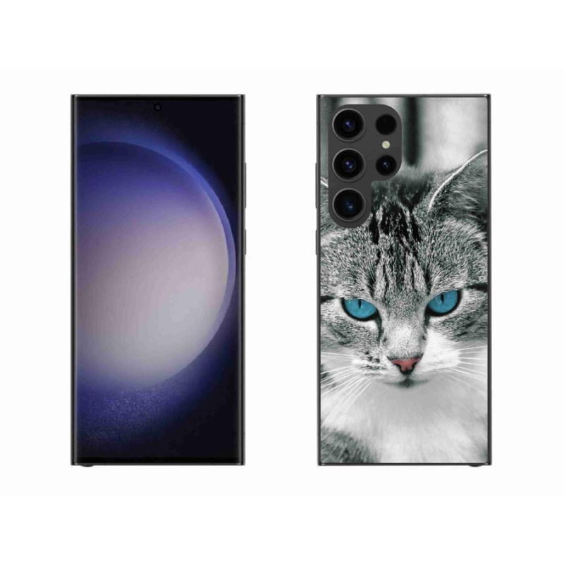 Gelový kryt mmCase na mobil Samsung Galaxy S23 Ultra 5G - kočičí pohled 1