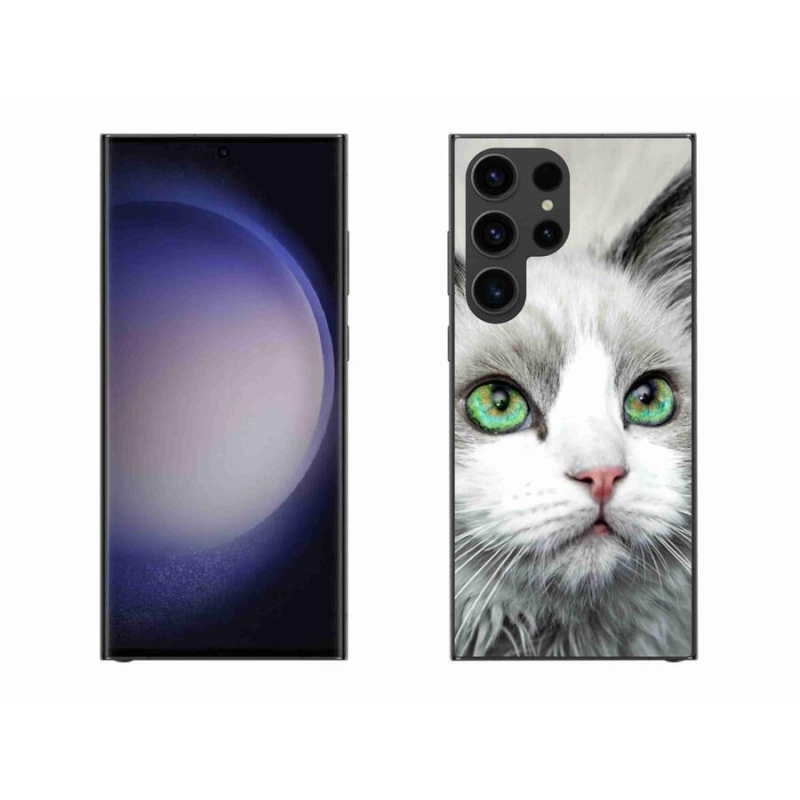 Gelový kryt mmCase na mobil Samsung Galaxy S23 Ultra 5G - kočičí pohled
