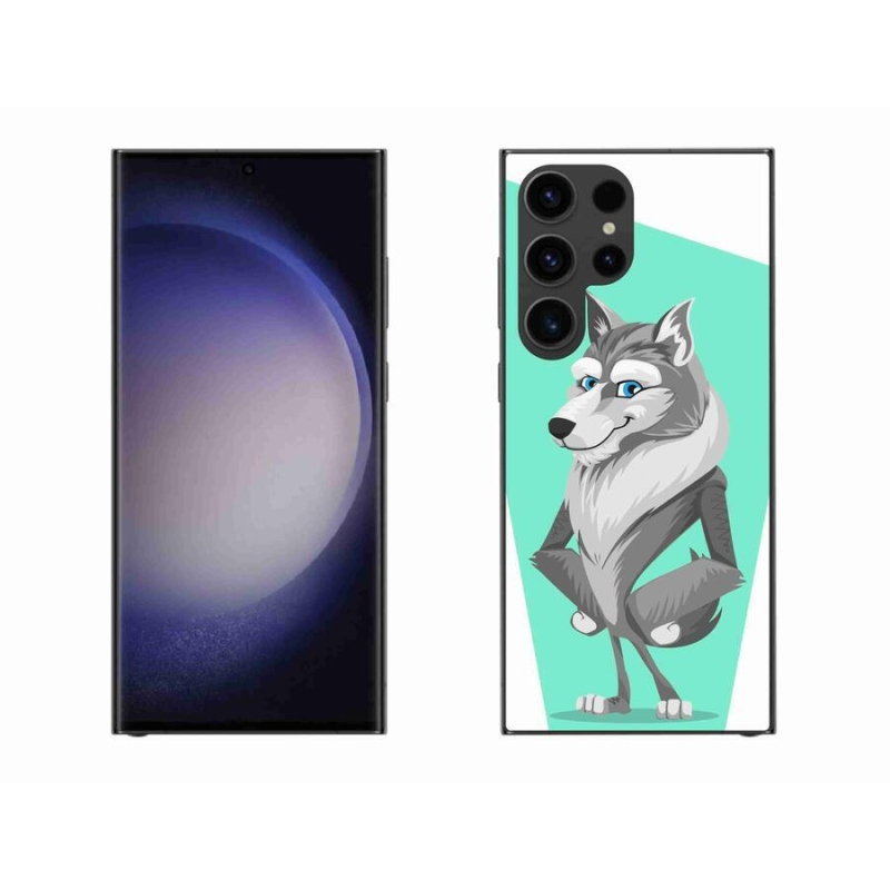 Gelový kryt mmCase na mobil Samsung Galaxy S23 Ultra 5G - kreslený vlk