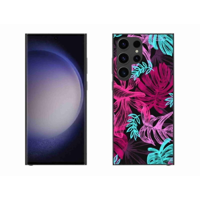 Gelový kryt mmCase na mobil Samsung Galaxy S23 Ultra 5G - květiny 1