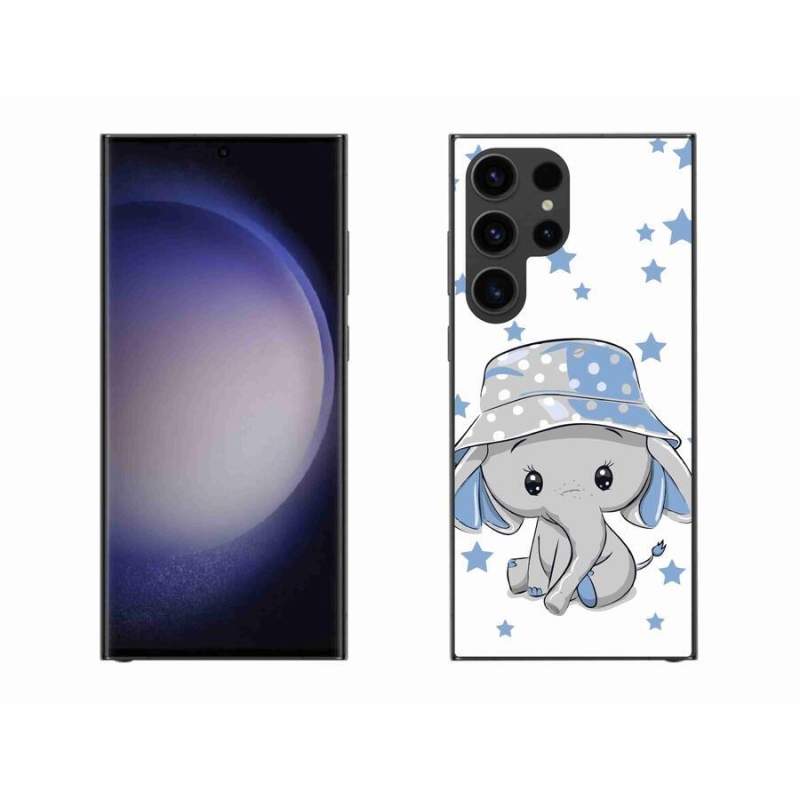 Gelový kryt mmCase na mobil Samsung Galaxy S23 Ultra 5G - modrý slon