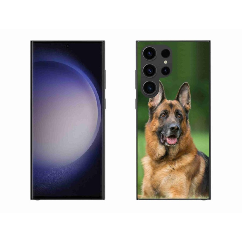 Gelový kryt mmCase na mobil Samsung Galaxy S23 Ultra 5G - německý ovčák