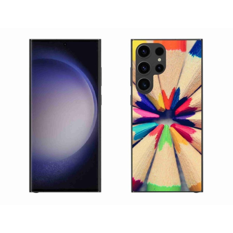 Gelový kryt mmCase na mobil Samsung Galaxy S23 Ultra 5G - pastelky