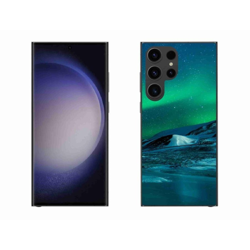 Gelový kryt mmCase na mobil Samsung Galaxy S23 Ultra 5G - polární záře