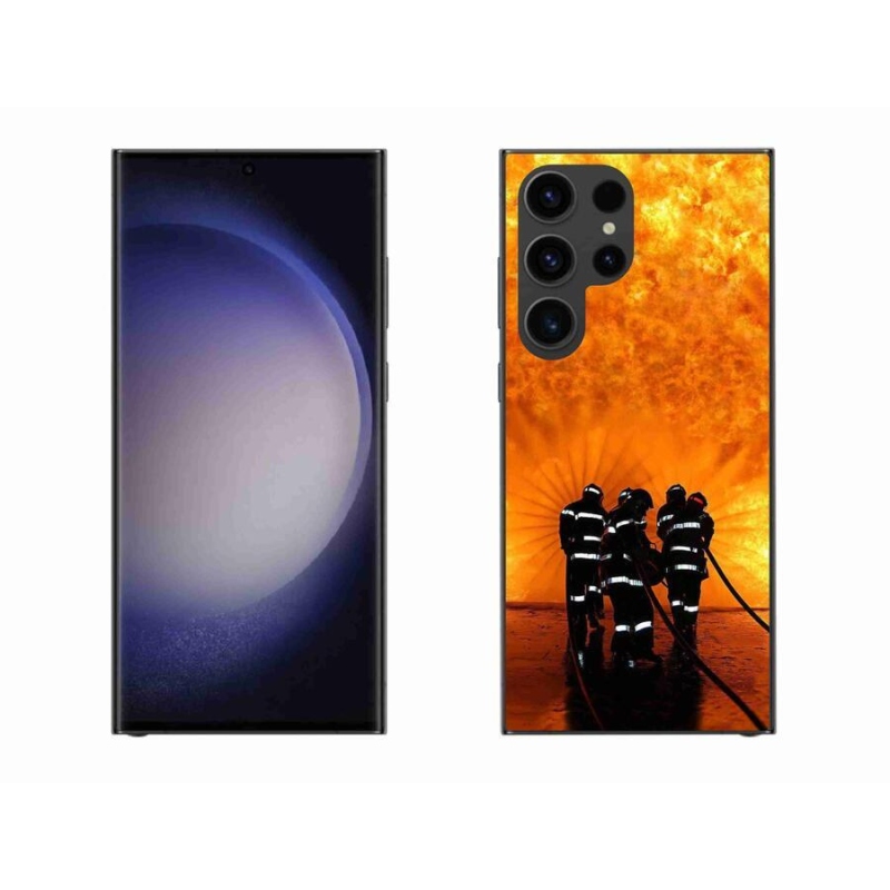 Gelový kryt mmCase na mobil Samsung Galaxy S23 Ultra 5G - požár