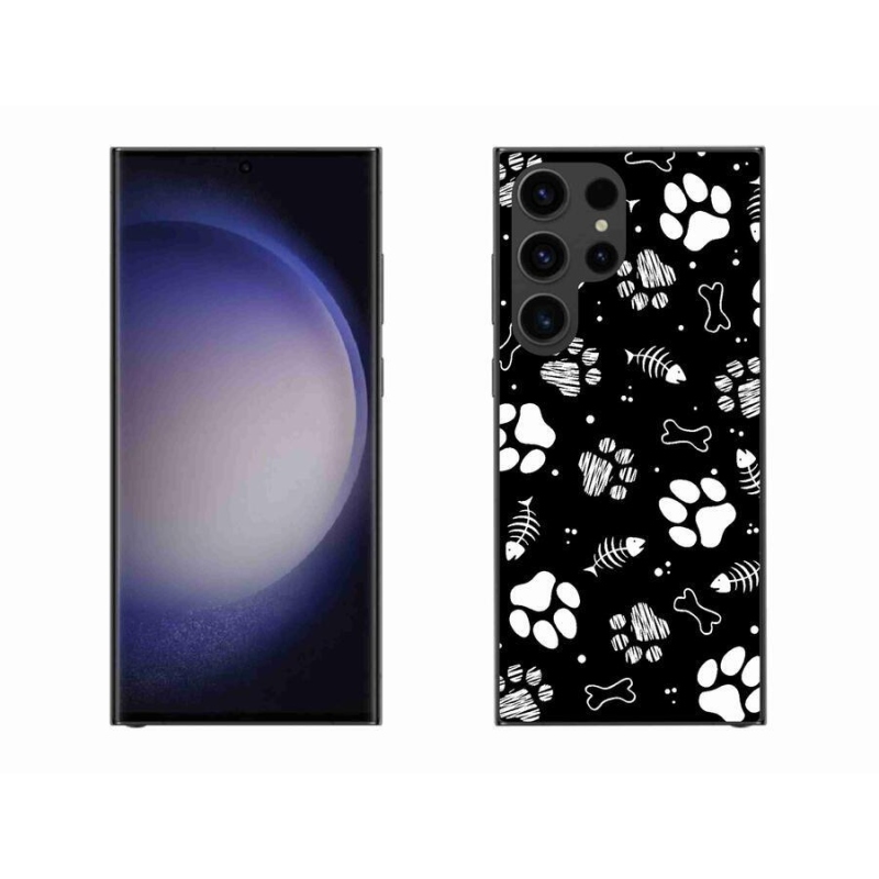 Gelový kryt mmCase na mobil Samsung Galaxy S23 Ultra 5G - psí tlapky