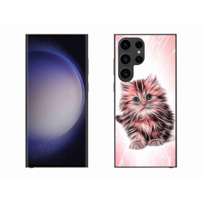 Gelový kryt mmCase na mobil Samsung Galaxy S23 Ultra 5G - roztomilé kotě