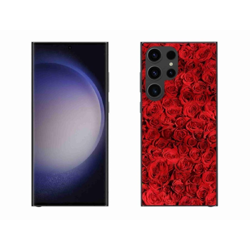 Gelový kryt mmCase na mobil Samsung Galaxy S23 Ultra 5G - růže