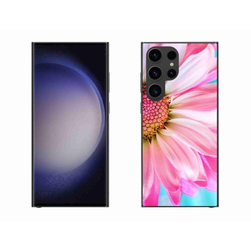 Gelový kryt mmCase na mobil Samsung Galaxy S23 Ultra 5G - růžová květina