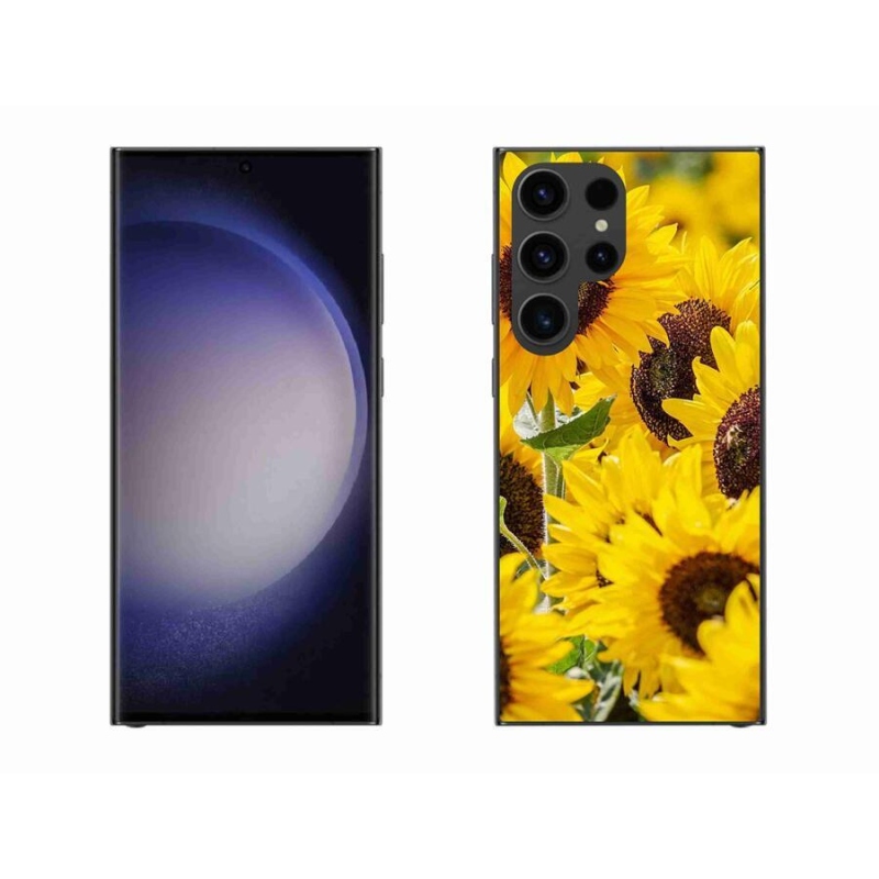 Gelový kryt mmCase na mobil Samsung Galaxy S23 Ultra 5G - slunečnice
