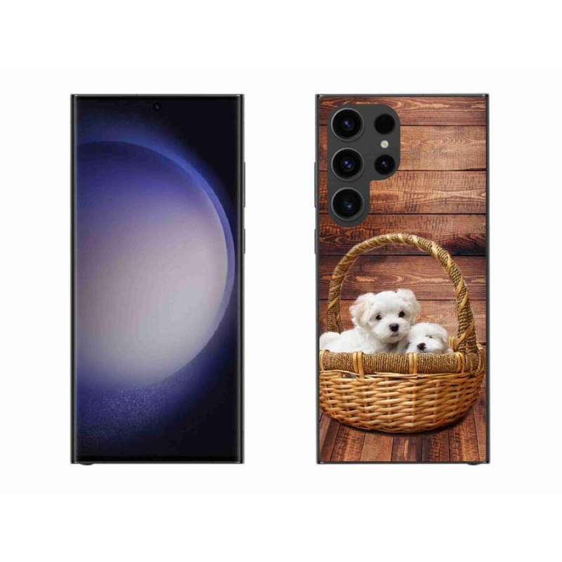 Gelový kryt mmCase na mobil Samsung Galaxy S23 Ultra 5G - štěňátka