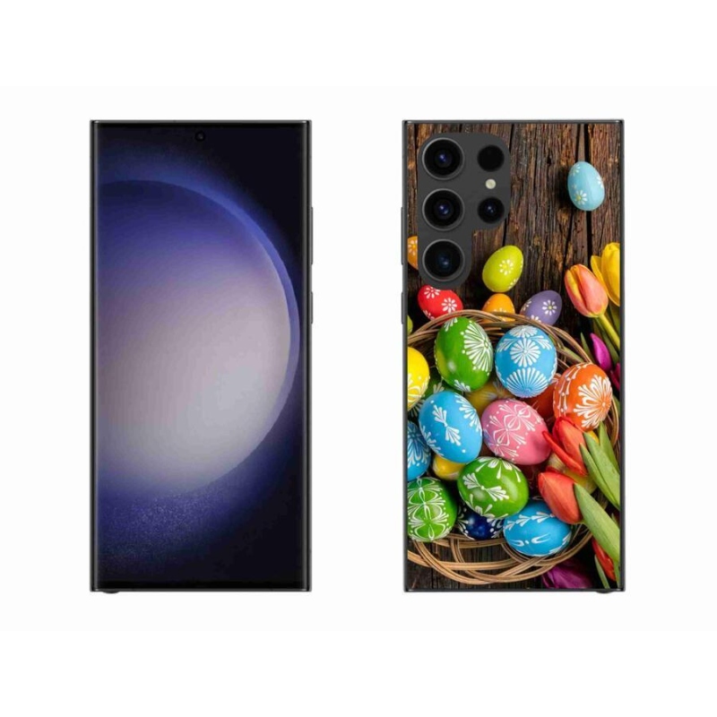 Gelový kryt mmCase na mobil Samsung Galaxy S23 Ultra 5G - velikonoční vajíčka