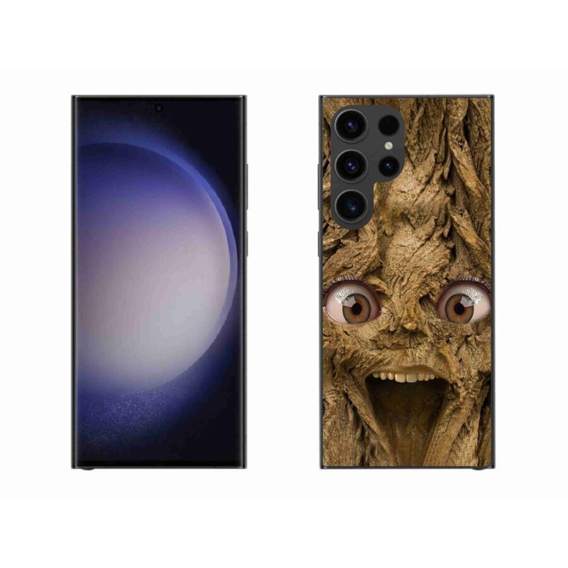 Gelový kryt mmCase na mobil Samsung Galaxy S23 Ultra 5G - veselý strom s očima
