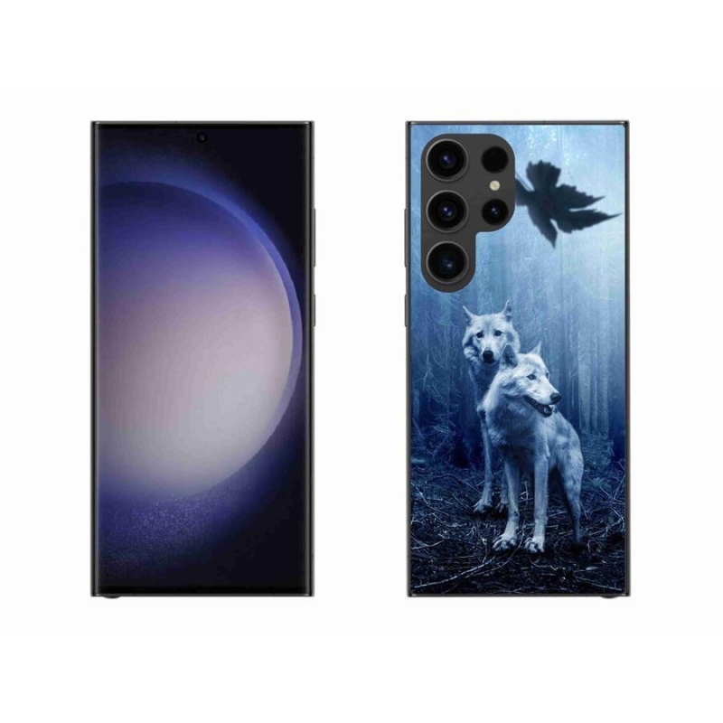 Gelový kryt mmCase na mobil Samsung Galaxy S23 Ultra 5G - vlci v lese