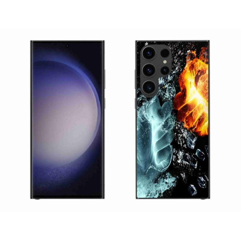 Gelový kryt mmCase na mobil Samsung Galaxy S23 Ultra 5G - voda a oheň