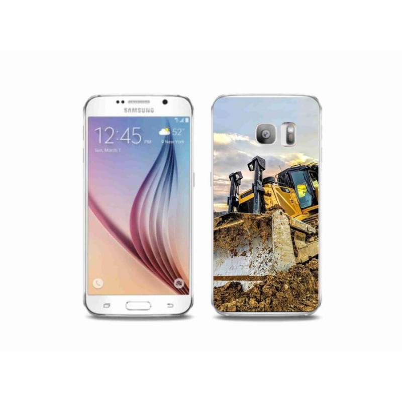 Gelový kryt mmCase na mobil Samsung Galaxy S6 Edge - bagr