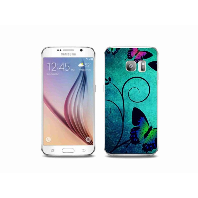 Gelový kryt mmCase na mobil Samsung Galaxy S6 Edge - barevní motýli