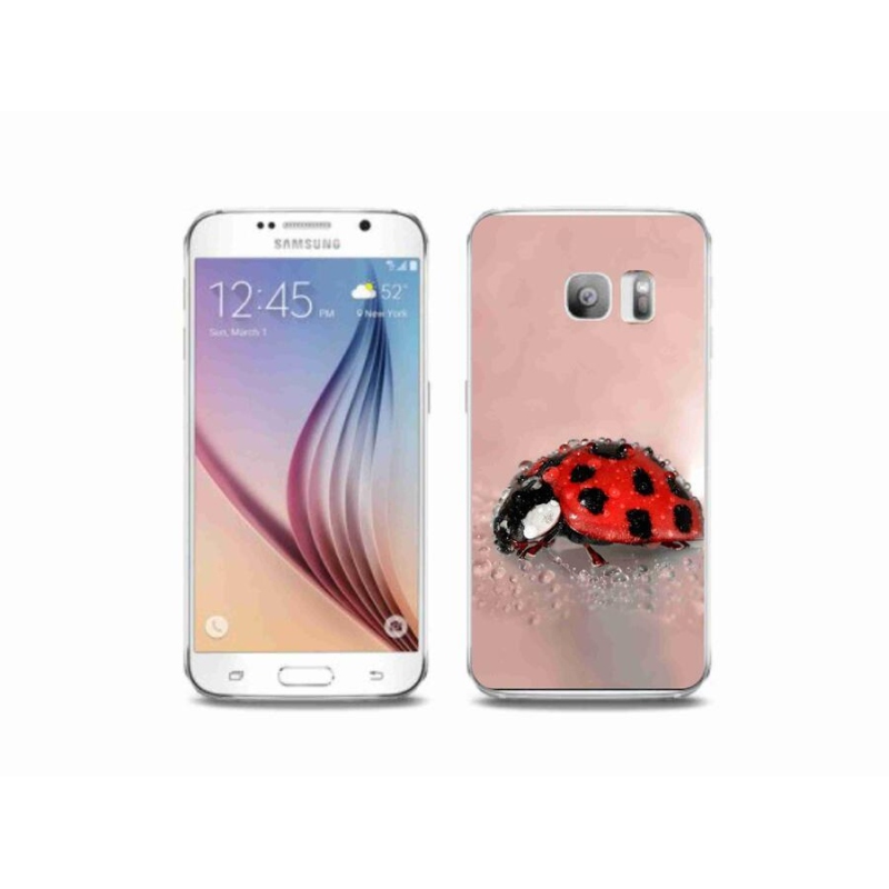 Gelový kryt mmCase na mobil Samsung Galaxy S6 Edge - beruška