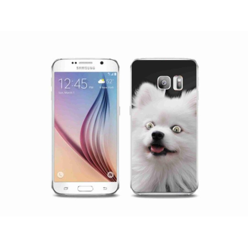 Gelový kryt mmCase na mobil Samsung Galaxy S6 Edge - bílý špic