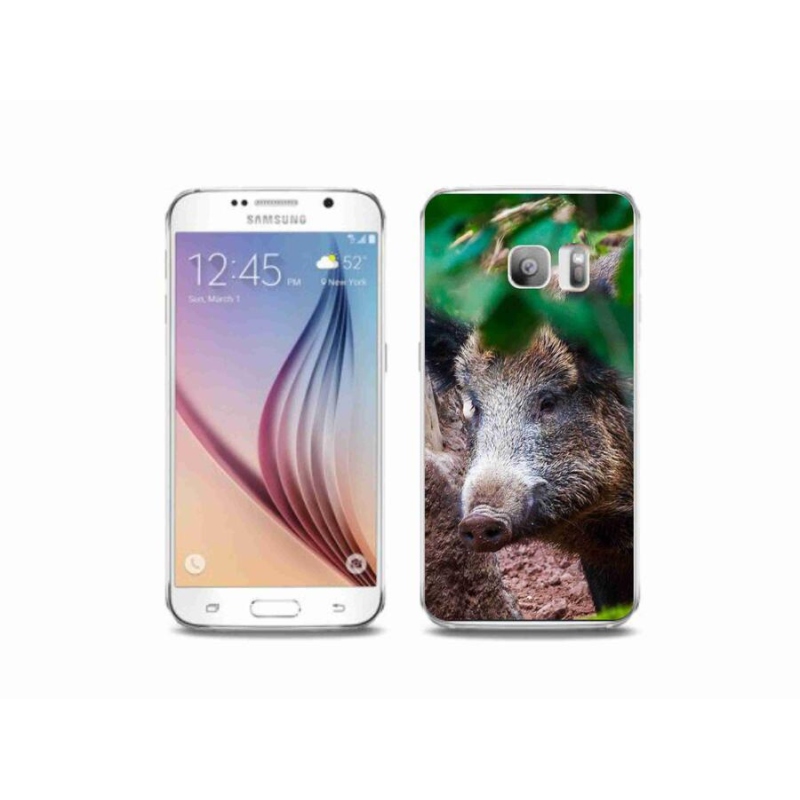 Gelový kryt mmCase na mobil Samsung Galaxy S6 Edge - divoké prase