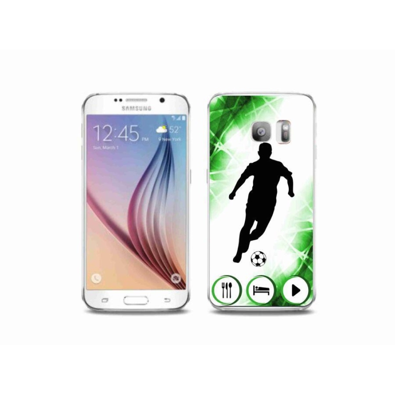 Gelový kryt mmCase na mobil Samsung Galaxy S6 Edge - fotbalista