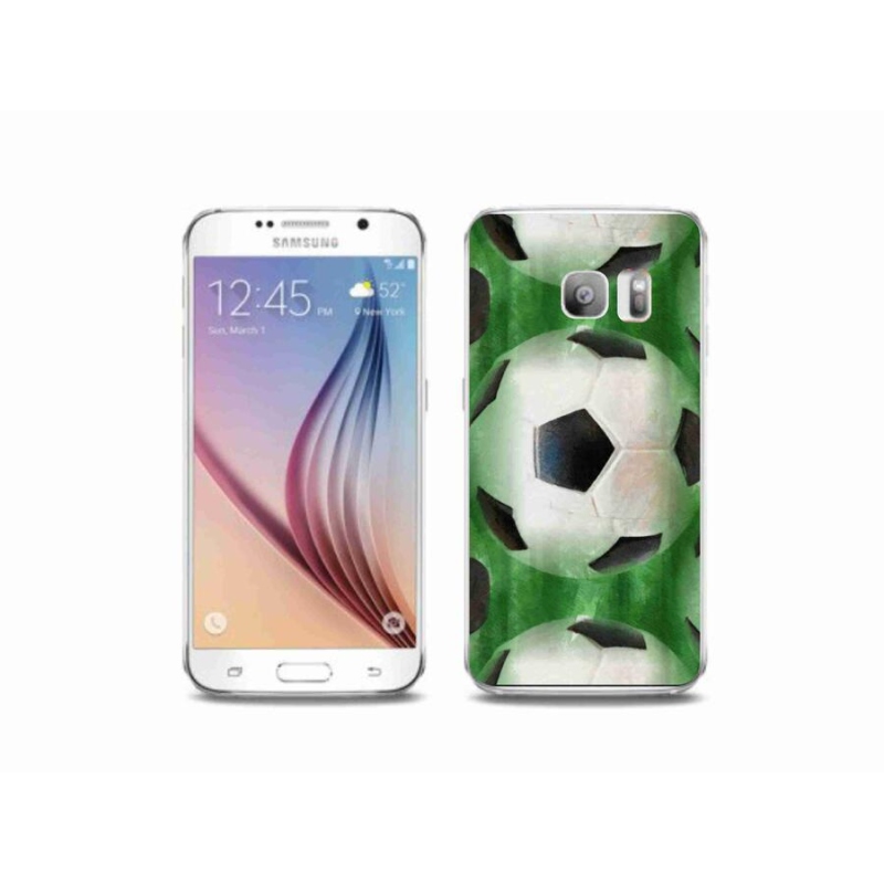 Gelový kryt mmCase na mobil Samsung Galaxy S6 Edge - fotbalový míč