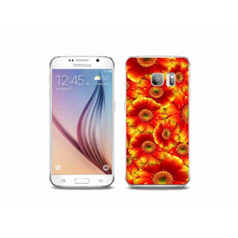 Gelový kryt mmCase na mobil Samsung Galaxy S6 Edge - gerbera 1