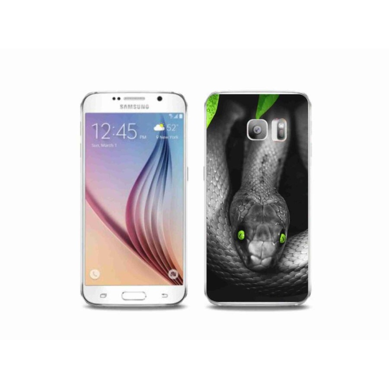 Gelový kryt mmCase na mobil Samsung Galaxy S6 Edge - had
