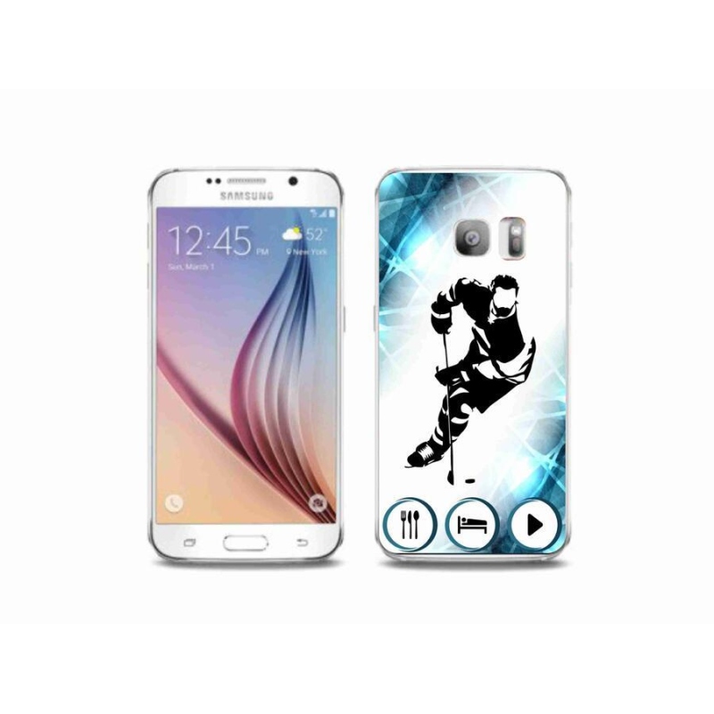 Gelový kryt mmCase na mobil Samsung Galaxy S6 Edge - hokej 1