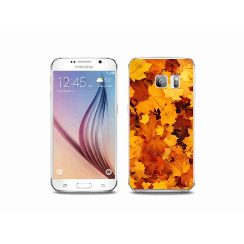 Gelový kryt mmCase na mobil Samsung Galaxy S6 Edge - javorové listy