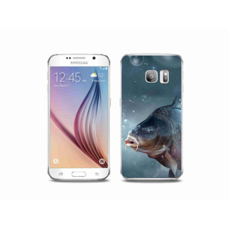 Gelový kryt mmCase na mobil Samsung Galaxy S6 Edge - kapr a bublinky