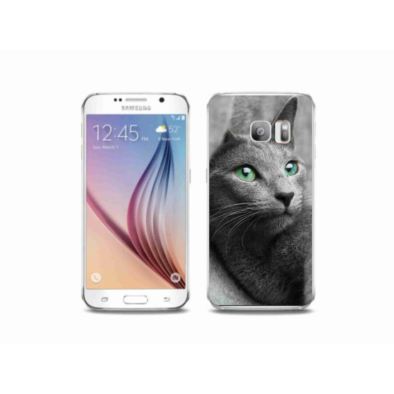 Gelový kryt mmCase na mobil Samsung Galaxy S6 Edge - kočka 2